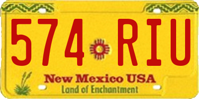 NM license plate 574RIU