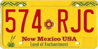 NM license plate 574RJC