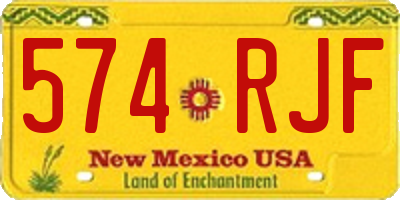 NM license plate 574RJF