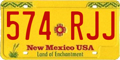 NM license plate 574RJJ