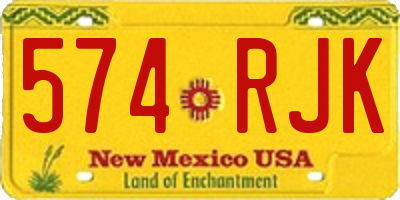 NM license plate 574RJK