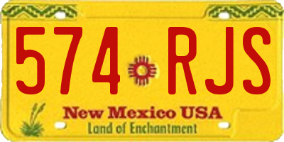 NM license plate 574RJS
