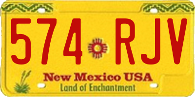 NM license plate 574RJV