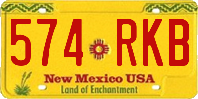 NM license plate 574RKB