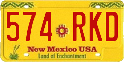 NM license plate 574RKD