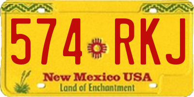 NM license plate 574RKJ