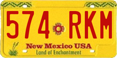 NM license plate 574RKM