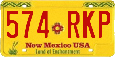 NM license plate 574RKP