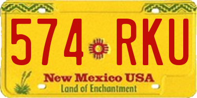 NM license plate 574RKU