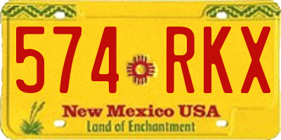 NM license plate 574RKX