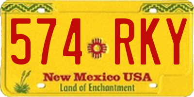 NM license plate 574RKY