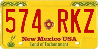 NM license plate 574RKZ