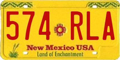 NM license plate 574RLA