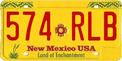 NM license plate 574RLB
