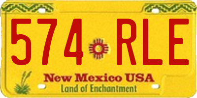 NM license plate 574RLE