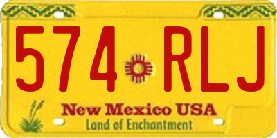 NM license plate 574RLJ