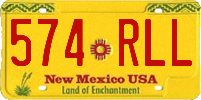 NM license plate 574RLL
