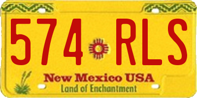 NM license plate 574RLS