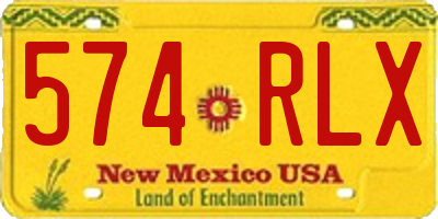 NM license plate 574RLX