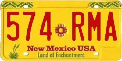 NM license plate 574RMA