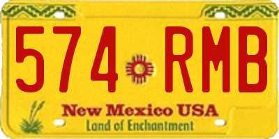 NM license plate 574RMB