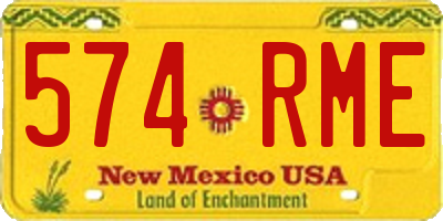 NM license plate 574RME