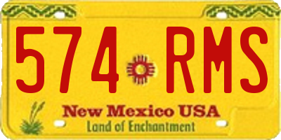 NM license plate 574RMS