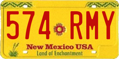 NM license plate 574RMY