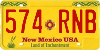 NM license plate 574RNB