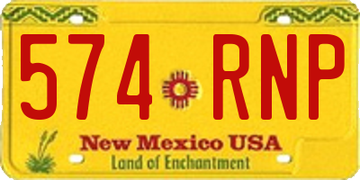 NM license plate 574RNP