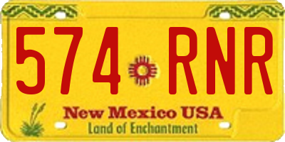 NM license plate 574RNR