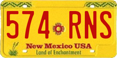 NM license plate 574RNS
