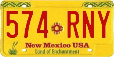 NM license plate 574RNY