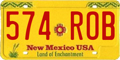 NM license plate 574ROB