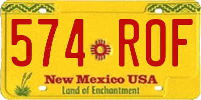 NM license plate 574ROF