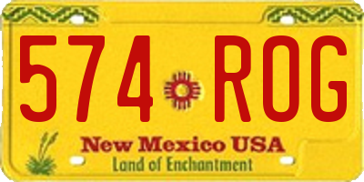 NM license plate 574ROG