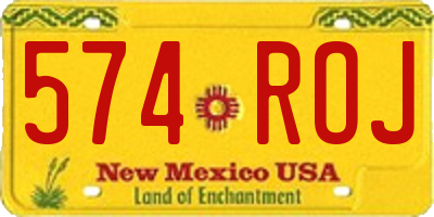 NM license plate 574ROJ