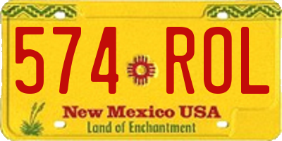 NM license plate 574ROL