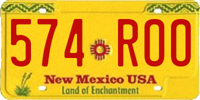 NM license plate 574ROO