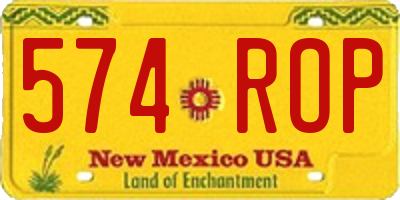 NM license plate 574ROP