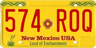 NM license plate 574ROQ