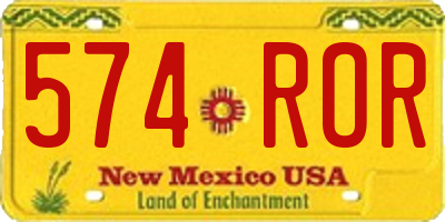 NM license plate 574ROR