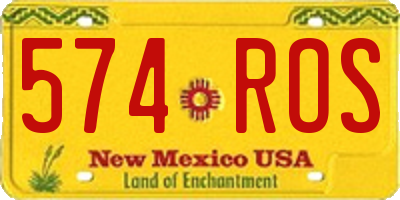 NM license plate 574ROS
