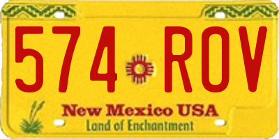 NM license plate 574ROV
