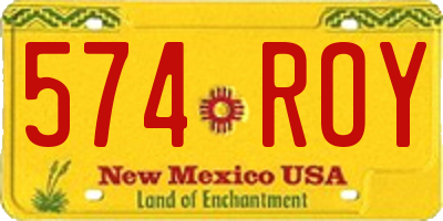 NM license plate 574ROY