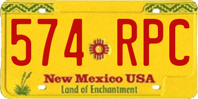 NM license plate 574RPC