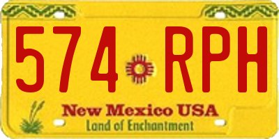 NM license plate 574RPH
