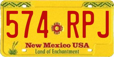 NM license plate 574RPJ