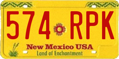NM license plate 574RPK