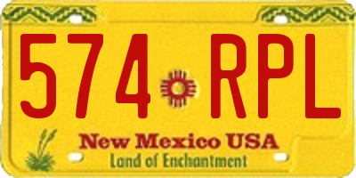 NM license plate 574RPL